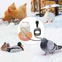 Chicken Water Heater Cord, Freeze-Proof Heated Waterer for Chickens & Poultry, Safe Low-Watt Heating Cable Keeps Water Ice-Free in Winter for Ducks, Rabbits & Small Animals (1 Pack)
