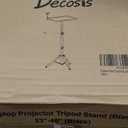 Decosis Projector Stand Tripod Adjustable, Laptop Height from 23.5 to 46.5 inches with Gooseneck Phone Holder, Floor for Office, Home, Stage, Studio, DJ Racks Holder Mount, 23.5inch46.5inch