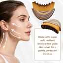 3 x Lymphatic Drainage Massager Face Brush, Lymphatic Contour Face Brush to Sculpt Jawline & Reduce Puffiness Double Chin Reducer, Improves Skin Glow & Absorption, Ergonomic Precise Fit, 2 Pack
