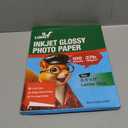 Uinkit 37lb Thin Flyer Paper Glossy 8.5x11 Inkjet 100 Sheets Single Side DIY Chip Bag 135gsm Printer Picture for Inkjet Printer with Dye Ink Letter size A4 Brochure (8.5X11X100)