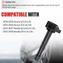 Ignition Coil Pack and Spark Plugs Kit fit for L4 2.4 2.4L 2013 2014 2015 2016 2017 Honda Accord Sport EX LX, 2015-2019 Honda CR-V, CRV 2016 2017 2018 2019 2020 Acura ILX TLX, UF712 C1832, Set of 4