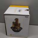 Alpine Corporation WCT202 Indoor Tabletop Tiered Water Fountain Featuring 3 Candles for Desktop and Table, 11", Brown