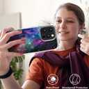 CCFUNCASE Compatible with iPhone 16 Pro Case Clear Cute for Women - Rugged Phone Cases Funda Protector Cover Skin (Pink Galaxy Universe)