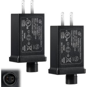 2 PCS Replacement Yard Inflatable Adapter,12V 1A Class 2 Power Supply, Low Voltage Transformer US Plug for Halloween/Thanksgiving/Christmas Inflatables