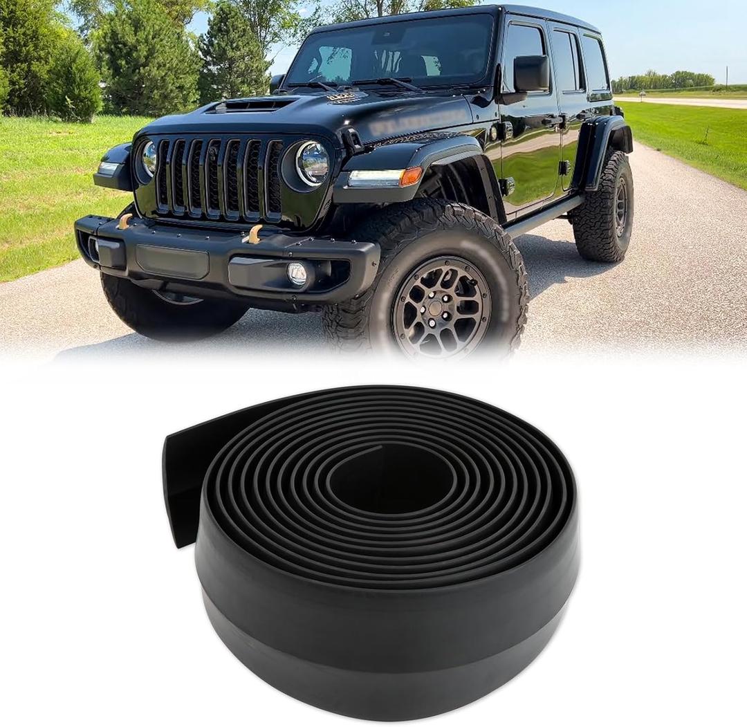 Fender Flares,Universal Flexible Car Fender Flares Wheel Arches Extention PVC Molding Trim Compatible with Jeep Wrangler Off-Road Ford F-150 Polaris RZR Toyato-3Inch Wide Fender