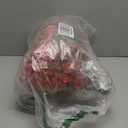 2 Pack Fall Artificial Topiary Bushes - 23" Boxwood Ball Trees with Mums, UV Resistant Faux Plants with Ground Spike for Outdoor, Fake Shrubs for Garden Porch Patio Autumn Thanksgiving Decor