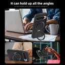 Magnetic Case Designed for Google Pixel 10 Pro XL Premium PU Leather 360 Degree Rotatable Ring Stand Kickstand Rugged Shockproof Phone Cover for Pixel 10 Pro XL (Black)