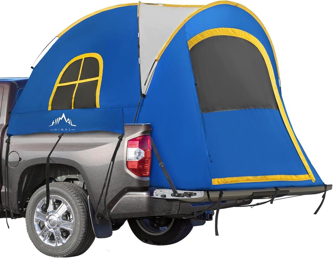 Pickup Truck Tent, Waterproof PU2000mm Double Layer for 5.5-6.0 FT Truck Bed, Portable Bed Tent for Camping, Blue (5.5-6 FT)