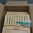 Double Layer Bread Box for Kitchen Countertop, Bamboo Breadbox with Slicer, Baguette Storage for Homemade Bread, Breadbox with Cutting Board/Window, Gifts for Home Bakers