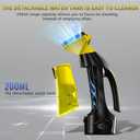 Cordless Window Vacuum Squeegee, Window Vac with Detachable Water Tank and Strong Suction, Electric Window Cleaning Tool for Shower Wall, Mirror, Glass, Car Windshield, Countertop, Tile