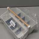 Art Caddy Organizer with Handle, Marker Organizer, Art Supply Storage Organizer with Adjustable Dividers, Portable Storage Bin for Craft Supplies Colored Pencils Makeups Tools Pen Holder for Desk