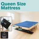 SereneLife (Queen) EZ Bed Air Mattress with Frame and Rolling Case - 3 Min Self Inflating Air Bed with Upgraded U-Coil Mattress and Premium Soft Flocked Top, Wall Plug AC Powered Inflate and Deflate