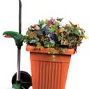 EJWOX Garden Pot Mover with Adjustable Handle - Heavy Duty Plant Dolly Caddy with Sturdy Flat-Free Wheels and Gripping Suction Cups, Max 165 Lbs Weight Capacity
