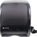 San Jamar Classic Element Paper Towel Dispenser Wall-Mounted Commercial Roll Dispenser, Fits All Core Sizes with Lever for Bathroom, Kitchens, and Restaurants, Plastic, Universal Paper, Black Pearl
