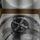 VOLISUN Low Profile Ceiling Fans with Light and Remote,19.7in Fandelier Ceiling Fan with Lights, 3000K-6500K Dimmable Flush Mount LED Fan Light, Black Bladeless Ceiling Fans with Lights for Bedroom