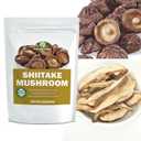 Dried Sliced Shiitake Mushrooms - 2.8oz(80.0g), All-Natural Shiitake Mushroom Slices for Cooking, Soup and Vegan Recipes, No Additives, No GMO