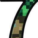 4 x 7th Pixel Miner Birthday Candles, Number 7 Candle, Pixels Cake Topper for Boys Girls, Game Themed Birthday Decorations Party Supplies (Large)