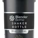 BlenderBottle Classic V2 Shaker Bottle Perfect for Protein Shakes and Pre Workout, 28-Ounce, Grey/Black, Black Shadow