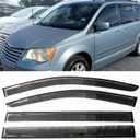 Window Visors Rain Guards Sun Shade Vent Deflectors for 2008-2016 Chrysler Town & Country, 2008-2020 Dodge Grand Caravan SUV Snow Wind Deflector Car Accessories 94251 4-Pieces Set
