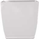 The HC Companies Aria Self Watering Square Plant Pot w/Drainage - Planters for Outdoor Plants & Indoor Plants - Lightweight & UV-Resistant Plastic Pots for Plants (10" Glossy White, Pack of 1)