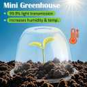 10" D 6.7" H Plant Protectors from Animals, Garden Cloches for Seedlings Nursery Pots, Durable Humidity Domes with Ventilation Holes, Clear Plant Covers, Mini Greenhouse for Plants 10-Pack