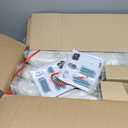 VECELO Upholstered Dining Chairs Set of 6, Modern Accent Parsons with Comfort Seat, Solid Wood Legs w/Rubber Footpads, for Living Room Kitchen, Beige