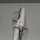 15" Fake Foam Swords Martial Arts Weapons, Realistic Dagger Knife Toy, Foam Short Sword Prop for Play Fighting and Assassins Costume Accessory (Silver 2 Pcs)