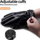 Leather Gloves For Men,Winter Warm Touch Screen Motor Gloves,Soft Cashmere Lining-Christmas, Valentine's Day present (Black, L)