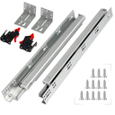 Undermount Soft Close Drawer Slides Bottom Mounted Full Extension 9 12 15 18 21 24 Inch Ball Bearing Runners Rails 77 Lb Load Count of 1 Pair of 6 
