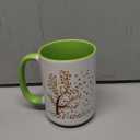 Tree With Circle Leaves, 11oz Two-Tone Green Mug