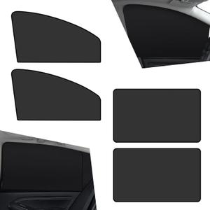 4 PCS Car Side Window Sun Cover, 18.89In x 24.40In x 12.99In Front Window Sun Protection, 18.89In x 31.49In Rear Window Heat Insulation, Universal Foldable Car Heat Insulation Cover (Black)