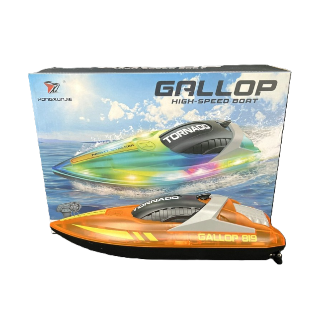 Hongxunjie Gallop HJ819 Orange High Speed 2.4GHz Remote Control Boat 14+