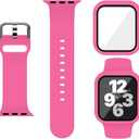 Silicone Sport Band and PC Case with Screen Protector for Apple Watch