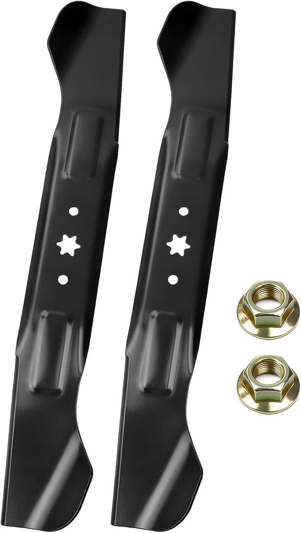 2 Pack 942-04244A Mower Blades with Hardware Replaces 742-04244 942-04244 742-04290 942-04290A Mulching Blades for Cub Cadet LTX1045, LTX1046, XT1 LT46, XT2 LX46, Craftsman T240 46" Deck Mower