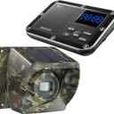 Solar Driveway Alarm Wireless Outside 1800ft Range, Outdoor Motion Sensor & Detector Driveway Alert System with Rechargeable Battery/Weatherproof/Mute Mode (1&1-Camouflage)