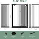 40.5" Extra Tall Baby Gate for Doorways, 54.7-60.2 in Wide Dog Pet Gates