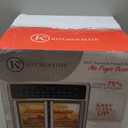 Kitchen Elite Air Fryer French Door Oven,15.8 Qt Toaster Oven Countertop Combo,18 Presets & 1 Preheat & Light, Airfryer Basket,Wire Rack,Baking Pan,Crumb Tray,Compact Design,Stainless Steel,Small : Home & Kitchen