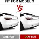 Spoiler Fit for Tesla Model 3 2017-2023, ABS Material OEM Original Rear Spoiler Wing Rear Trunk Lip, Matte Black Sporty Appearance Tesla Model 3 Accessories