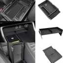 3PCS Center Console Organizer Compatible with 2026 2025 2024 2023 Honda CRV Armrest Storage Box Armrest Hidden Storage Box Secret Compartment Insert Tray Interior Accessories