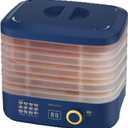 Fruit Dryer, 5 Trays Fruit Dehydrator Low Noise for Herbs (Blue Multiple Choice Button)
