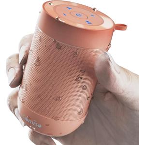 comiso Portable Bluetooth Speaker,Waterproof Speaker IP65,5.3 Bluetooth,360 HD Sound,TWS Stereo Pairing,Built in Mic, Support TF Card,Ideal Gift for Men/Women -Pink