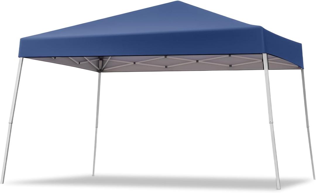 Canopy Tent 10x10, Pop Up Instant Sun Shade Shelter with Slant Leg for Events and Parties, Outdoor Portable Gazebo with Carrying Bag, Sunproof and Waterproof