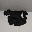 Hibshaby Black Mini Dress, Sexy Women Puff Long Sleeve Mesh Club Bodycon Dresses Halter Neck Party Outfits Black XS