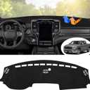 Autorder Dashboard Cover Mat for 2019-2023 2024 2025 2026 Dodge Ram 1500 2500 3500 Accessories Dash Cover Flannel Dash Mat Sunshade Glare UV Rays Protector Black