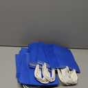 qiqee 50-Packs Gift Bag with Handles Bulk Diamond Blue Paper Bags Multiple Uses (8.3"x3"x6" Small Size)