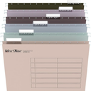 MerryNine 18 Pcs Letter Size Suspension Folder Hanging File Folders with Tabs Colorful Documents Organizer Office School Desktop File Storage