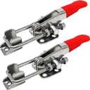 2pcs Heavy Duty Toggle Clamp Capacity 400LBs, 304 Stainless Steel Adjustable U Bolt Holding Quick Release Latch (40323-2pcs)