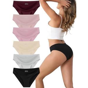 WAYIQE Seamless Underwear for Women - No Show Panties, Soft Breathable Ladies Underwear, 5-Pack