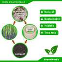 GreenWorks 7 inch and 9 inch Heavy-duty Compostable Plates (each 50 Count), 100 Count Unbleached Disposable Paper Plates (Large)