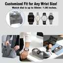 2 Slot Watch Travel Case for Men, Portable Silicone Watch Storage Box and Organizer with Removable Pillows, Fit for Wristwatches and Smart Watches up to 50mm, Anti-scratches and Protection